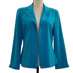 KEMP Collection Blue Open Front Blazer Jacket 12
